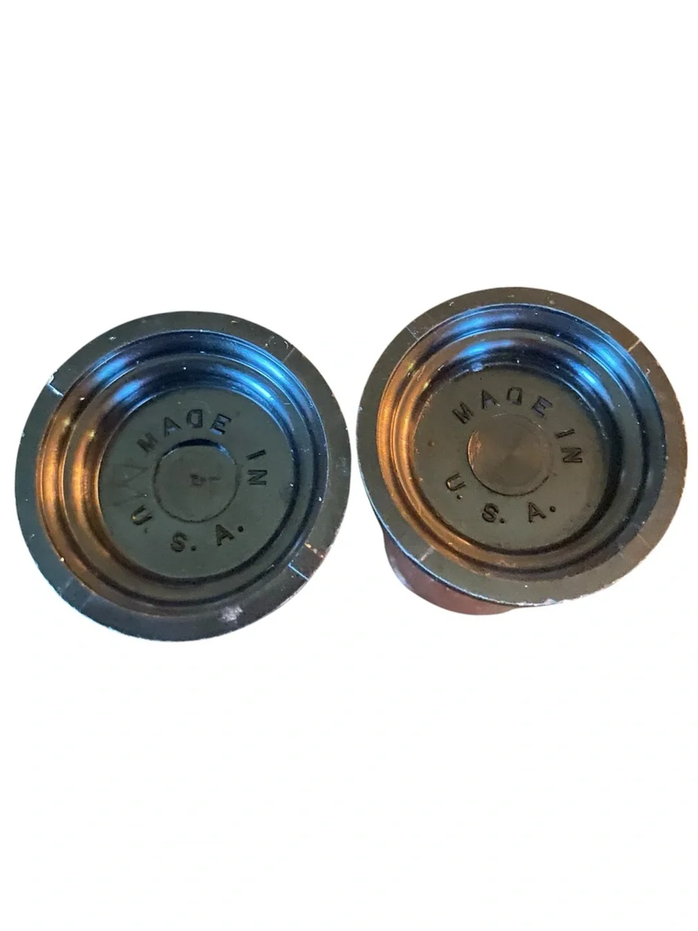 Vintage Mid Century Modern MCM Aluminum Copper Craft Salt Pepper Shakers 1950s